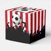 Rode en witte strepen Soccer Fans and football Bedankdoosjes (Achterkant)