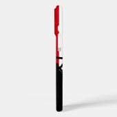 Rode en witte strepen Soccer Fans and football Case-Mate iPhone Case (Achterkant / Links)