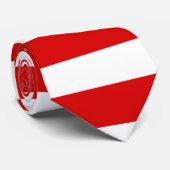 Rode en witte strepen stropdas (Opgerold)