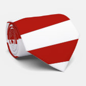 Rode en witte strepen stropdas (Opgerold)