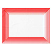 Rode en witte strepen tafelkleed (Voorkant (Horizontaal))