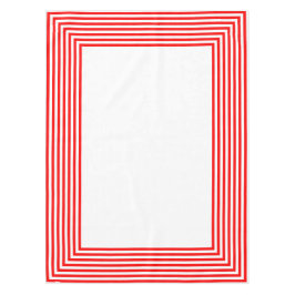 Rode en witte strepen tafelkleed