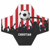 Rode en witte strepen Ventilatoren en Football Voetbal (Enkel)