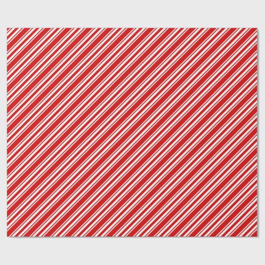 rode en witte suikerriet gestreept cadeaupapier (Vlak)