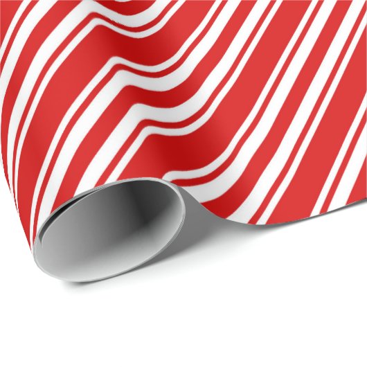 rode en witte suikerriet gestreept cadeaupapier (Rol Hoek)