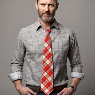 rode en witte tartan stropdas