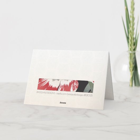 Rode en witte tulp Blank Kaart (Achterkant)