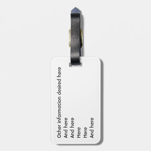 Rode en witte tulpen bagagelabel (Achterkant verticaal)