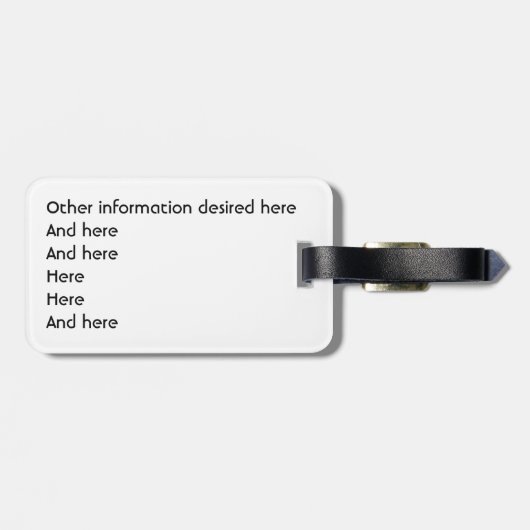 Rode en witte tulpen bagagelabel (Achterkant horizontaal)