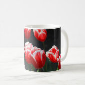 Rode en witte tulpen koffiemok (Voorkant rechts)