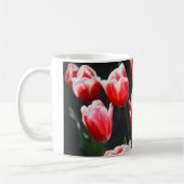 Rode en witte tulpen koffiemok (Links)