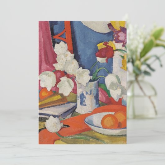 Rode en witte tulpen | Samuel John Peploe (Staand voorkant)