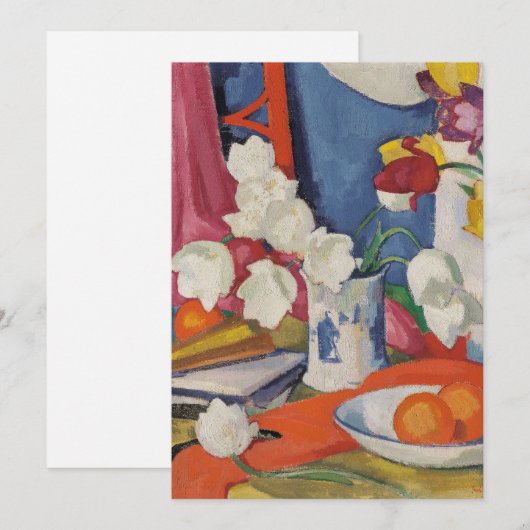 Rode en witte tulpen | Samuel John Peploe (Voorkant / Achterkant)