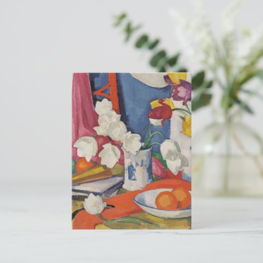 Rode en witte tulpen | Samuel John Peploe Briefkaart (Staand voorkant)