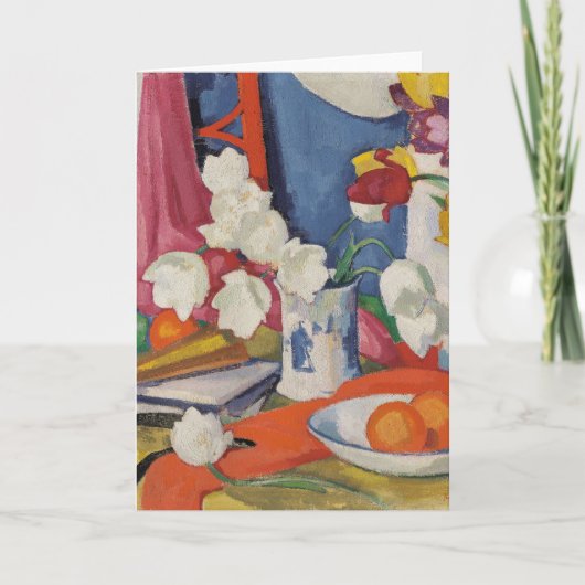 Rode en witte tulpen | Samuel John Peploe Kaart (Voorkant)