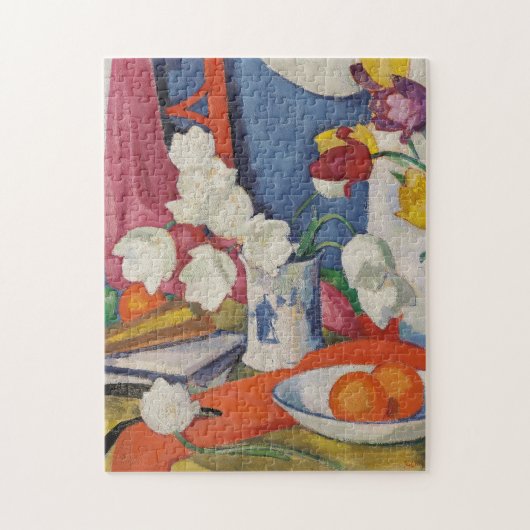 Rode en witte tulpen | Samuel John Peploe Legpuzzel (Verticaal)