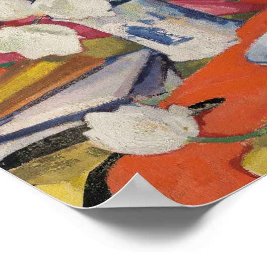 Rode en witte tulpen | Samuel John Peploe Poster (Hoek)