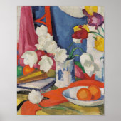 Rode en witte tulpen | Samuel John Peploe Poster (Voorkant)