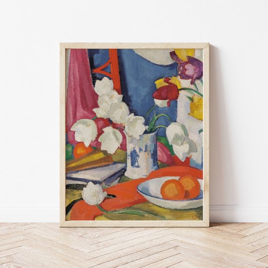 Rode en witte tulpen | Samuel John Peploe Poster