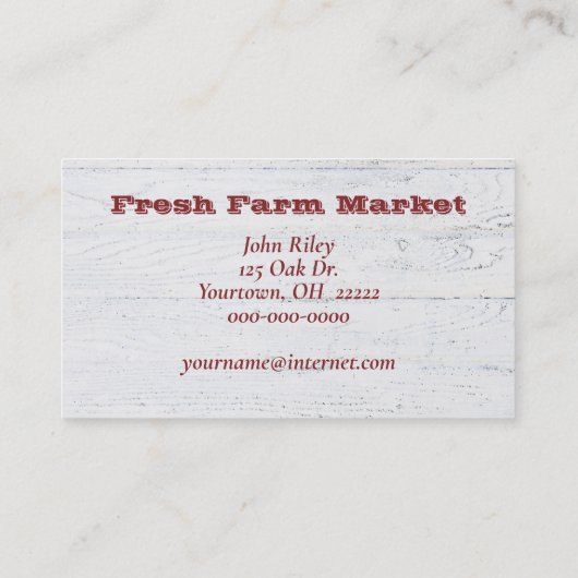 rode en witte ui bos visitekaartje (Achterkant)