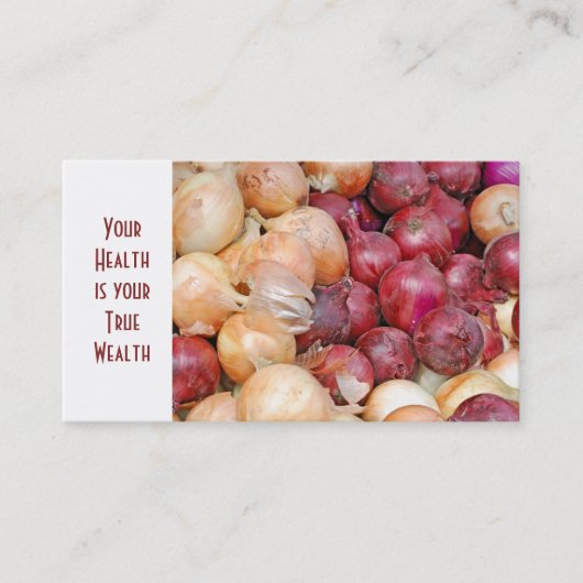 rode en witte ui bos visitekaartje (Voorkant)