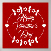 Rode en witte Valentijn Poster (Voorkant)