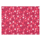 Rode en witte valentijnen Hoorspatroon Tablecloth Tafelkleed (Voorkant (Horizontaal))