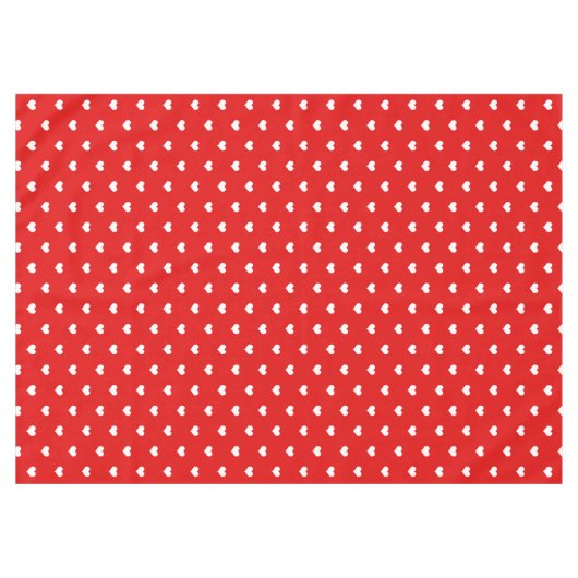 Rode en witte Valentijnsdag Harten Tafelkleed (Voorkant (Horizontaal))