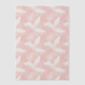 Rode en witte veren Vellum Overlay Uitnodigingen (Voorkant)