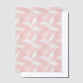Rode en witte veren Vellum Overlay Uitnodigingen (Offset)