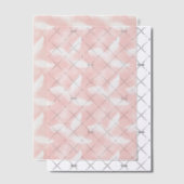 Rode en witte veren Vellum Overlay Vellum Uitnodigingen (Offset (Uitnodiging))