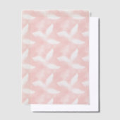 Rode en witte veren Vellum Overlay Vellum Uitnodigingen (Offset)