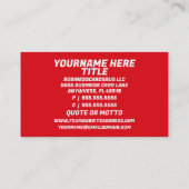 Rode en witte verf druipende schilder visitekaartje (Achterkant)