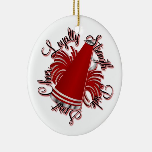  rode en witte versiering keramisch ornament (Rechts)