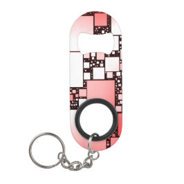 Rode en witte vierkante dansfles Opener Mini Flessenopener