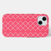 Rode en witte vierkante kettingen Case-Mate iPhone case (Achterkant (horizontaal))