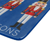 Rode en witte voedingskrakers personaliseren snijplank (Hoek)