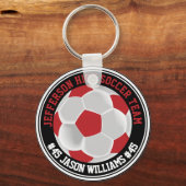 Rode en witte Voetbal ⚽ Sleutelhanger (Achterkant)