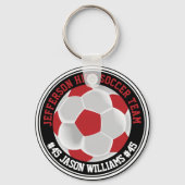 Rode en witte Voetbal ⚽ Sleutelhanger (Achterkant)