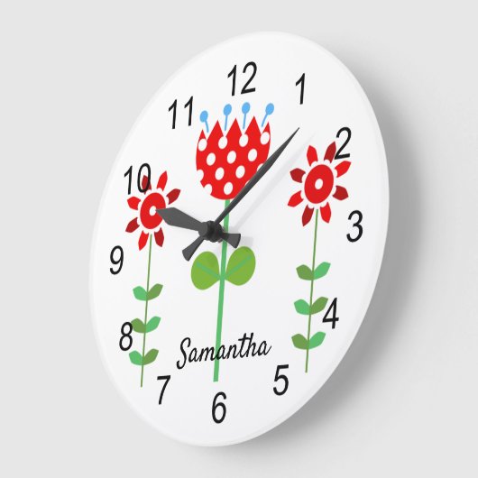 Rode en witte volkbloemen grote klok (Hoek)