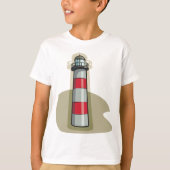 Rode en Witte Vuurtoren Nautilus Kust T-shirt (Voorkant)
