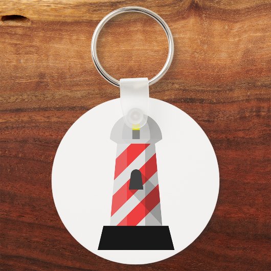 Rode en witte vuurtoren Sleutelhanger