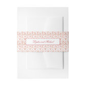 Rode en witte Waterverf buikband Uitnodigingen Wikkel (Voorkant Voorbeeld)