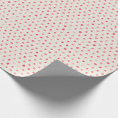 Rode en witte Waterverf Polka Dots Vakantie Cadeaupapier (Hoek)