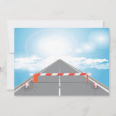 Rode en witte wegbarrière blokkeert toegang kaart (Voorkant)