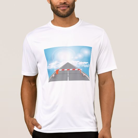 Rode en witte wegbarrière blokkeert toegang t-shirt (Voorkant)