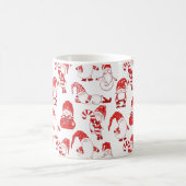 Rode en Witte Whimsical Kerstkabouter Koffiemok (Center)