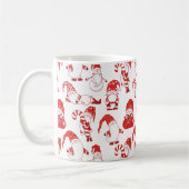 Rode en Witte Whimsical Kerstkabouter Koffiemok (Links)