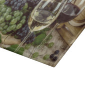 Rode en Witte Wijn Glazen Druiven Vat Rustic Snijplank (Hoek)
