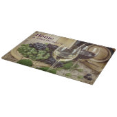 Rode en Witte Wijn Glazen Druiven Vat Rustic Snijplank (Hoek)